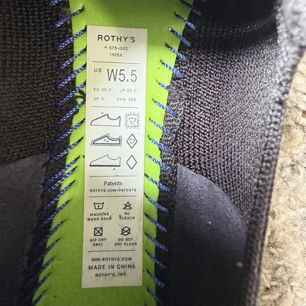 Rothy’s The Max Square Mary Jane Women’s Washable Flats Black Womens 5.5 Shoe - Picture 5 of 5